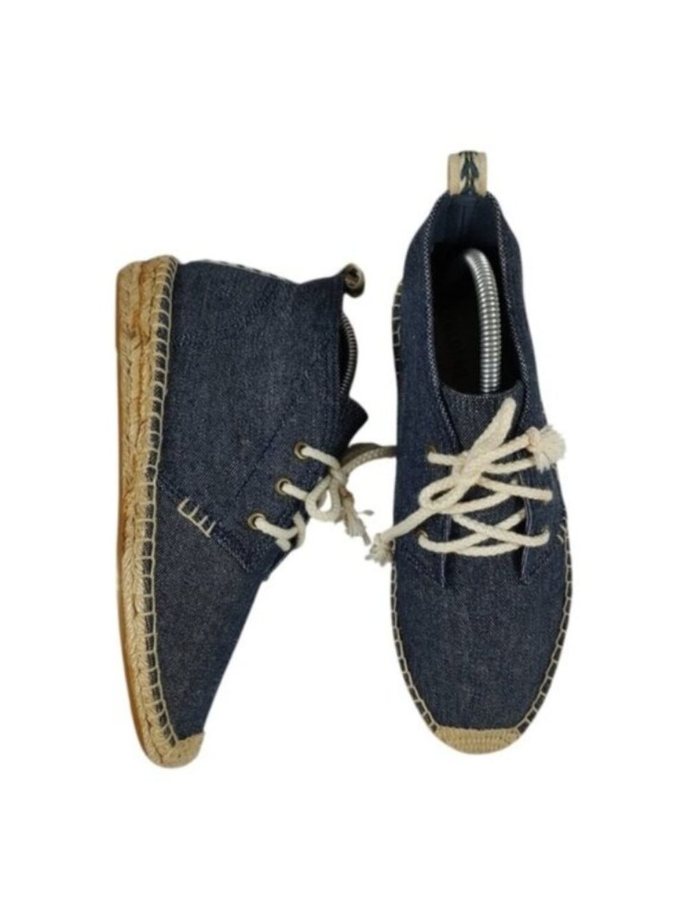 Soludos Denim High Top Lace Up Espadrilles 9
